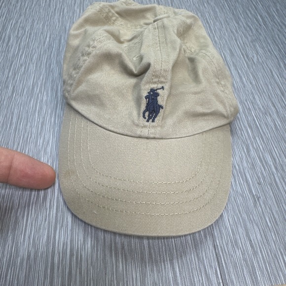Polo Ralph Lauren Youth Beige Adjustable Hat Embroidered Pony Logo - Picture 2 of 7